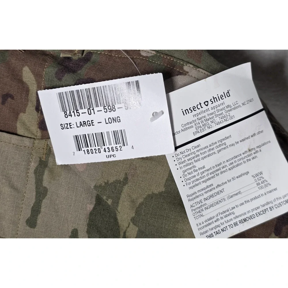 NWT Trousers Pants Army Combat Uniform Unisex Flame Resistant Large- Long  35-39